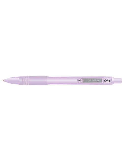 Golyóstoll, 0,27 mm, nyomógombos, rózsaszín tolltest, ZEBRA "Z-Grip Pastel", kék (TZ91807)