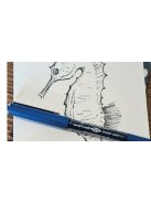 Golyóstoll, 0,27 mm, nyomógombos, lila tolltest, ZEBRA "Z-Grip Pastel", kék (TZ91808)