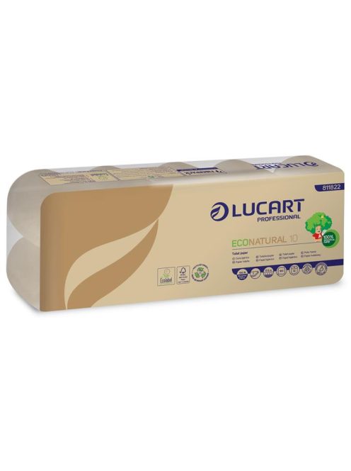 Toalettpapír, 2 rétegű, kistekercses, 19,8 m, LUCART, "EcoNatural10" (UBC30)