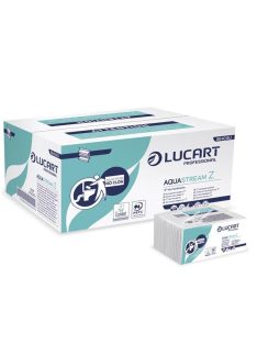   Kéztörlő, Z hajtogatott, 2 rétegű, 242 lap, LUCART "Aquastream", fehér (UBC32)