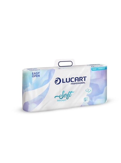 Toalettpapír, 2 rétegű, kistekercses, 10 tekercs, LUCART "Soft", fehér (UBC38)