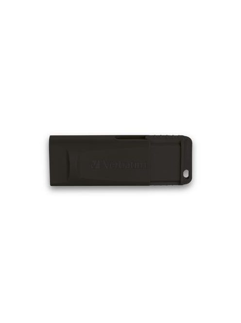 Pendrive, 128GB, USB 2.0, VERBATIM "Slider", fekete (UV128GSF)