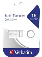 Pendrive, 16GB, USB 2.0, VERBATIM "Executive Metal", ezüst (UV16GEM2)