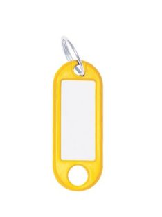 Kulcscímke, 10 db, WEDO sárga (UW010)