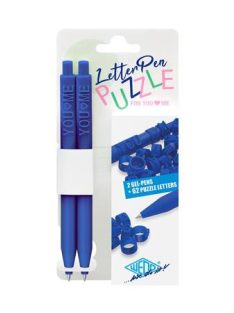   Zseléstoll, nyomógombos, kirakós, 2 db, WEDO "Letter Pen Puzzle", kék (UW2533003)