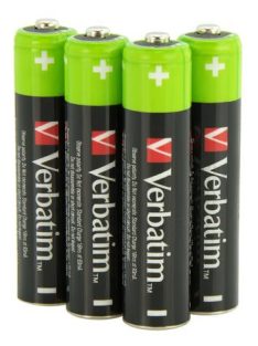 Tölthető elem, AAA mikro, 4x950 mAh, VERBATIM (VAKUAAA)