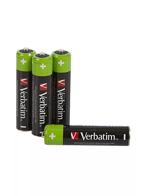 Tölthető elem, AAA mikro, 4x950 mAh, VERBATIM (VAKUAAA)
