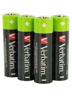 Tölthető elem, AA ceruza, 4x2500 mAh, VERBATIM (VAKUAA)
