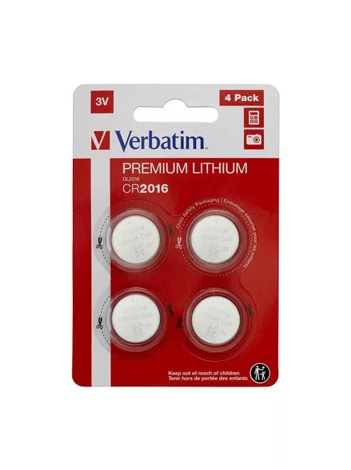 Gombelem, CR2016, 4 db, VERBATIM "Premium" (VECR20164)
