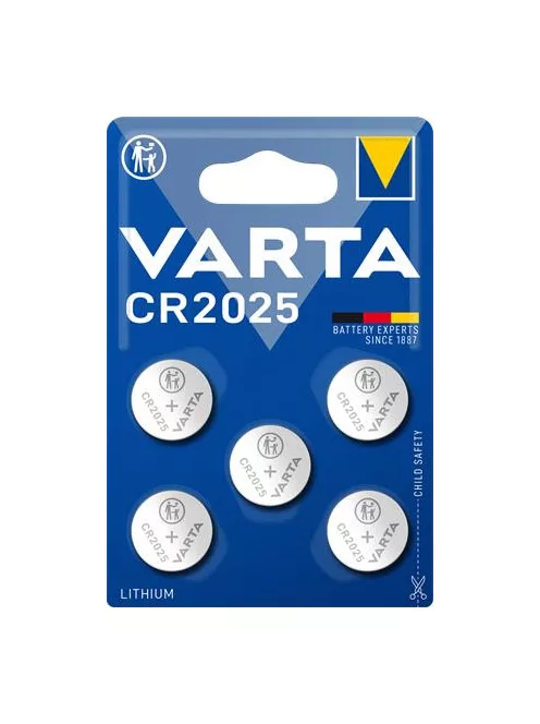 Gombelem, CR2025, 5 db, VARTA (VECR20255)