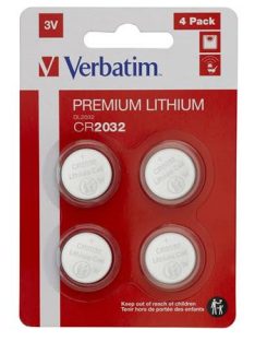   Gombelem, CR2032, 4 db, VERBATIM "Premium" (VECR20324)