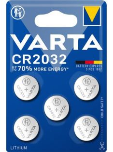 Gombelem, CR2032, 5 db, VARTA (VECR20325)