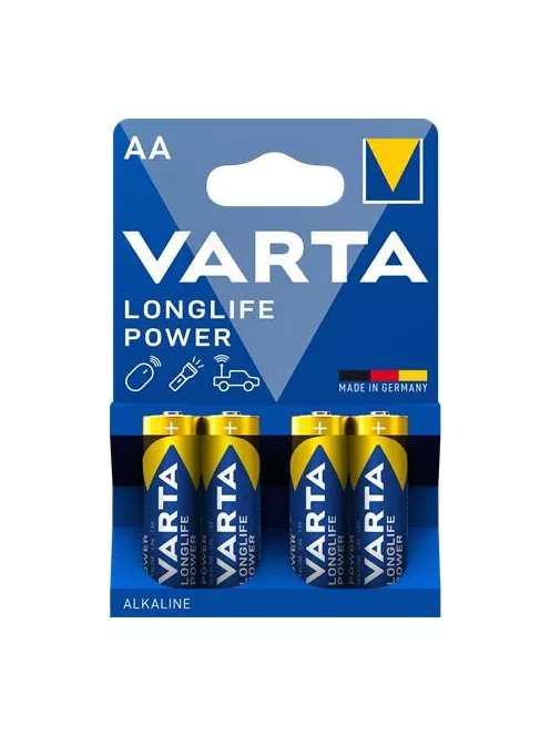 Elem, AA ceruza, 4 db, VARTA "Longlife Power" (VEHEAA4)