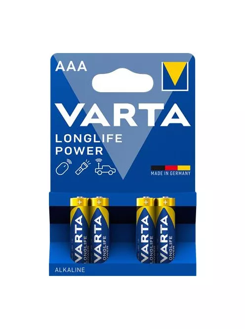 Elem, AAA mikro, 4 db, VARTA "Longlife Power" (VEHEAAA4)