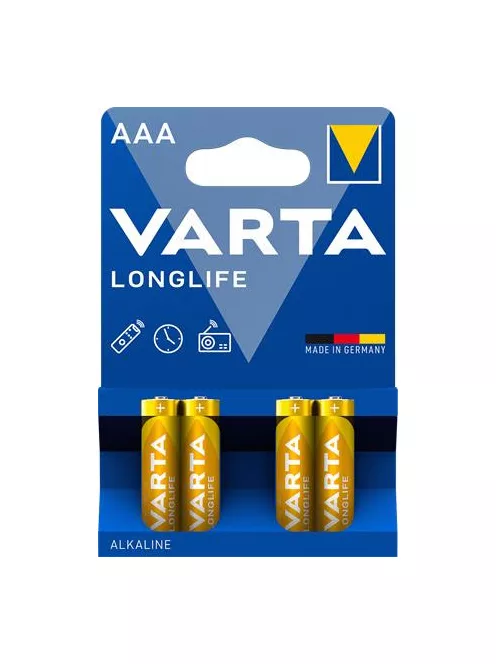 Elem, AAA mikro, 4 db, VARTA "Longlife" (VELEAAA4)