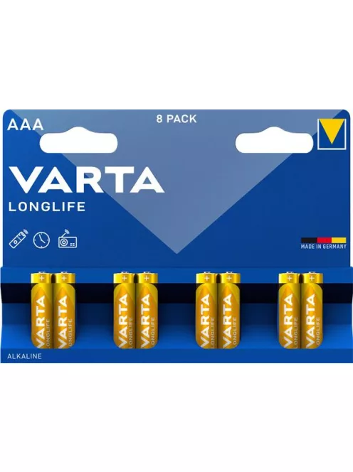 Elem, AAA mikro, 8 db, VARTA "Longlife" (VELEAAA8)