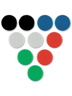 Mágneskorong, 20 mm, 8 db, NOBO piros (VN1442)