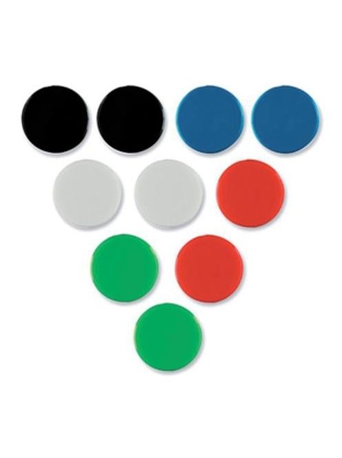 Mágneskorong, 20 mm, 8 db, NOBO piros (VN1442)