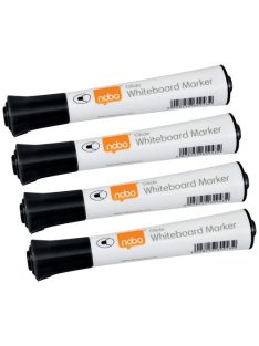   Táblamarker, kúpos hegyű, 2 mm, 10 db, NOBO "Glide", fekete (VN5264)