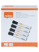 Táblamarker, kúpos hegyű, 2 mm, 10 db, NOBO "Glide", fekete (VN5264)