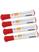 Táblamarker, kúpos hegyű, 2 mm, 10 db, NOBO "Glide", piros (VN5266)