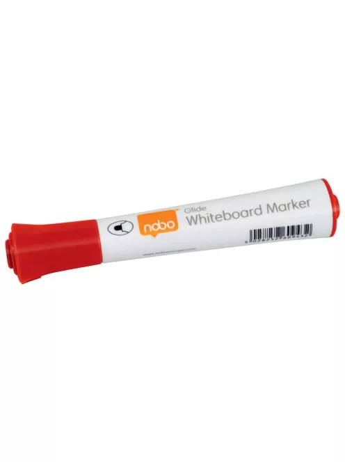 Táblamarker, kúpos hegyű, 2 mm, 10 db, NOBO "Glide", piros (VN5266)