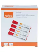 Táblamarker, kúpos hegyű, 2 mm, 10 db, NOBO "Glide", piros (VN5266)