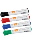 Táblamarker, kúpos hegyű, 2 mm, 10 db, NOBO "Glide", vegyes (VN5268)