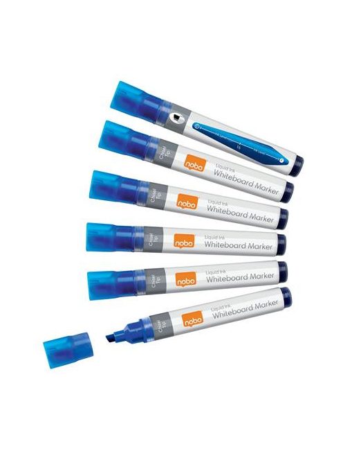 Táblamarker, vágott hegyű, 4 mm, NOBO, kék (VN5383)