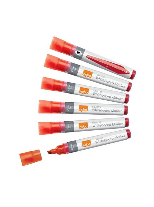 Táblamarker, vágott hegyű, 4 mm, NOBO, piros (VN5384)