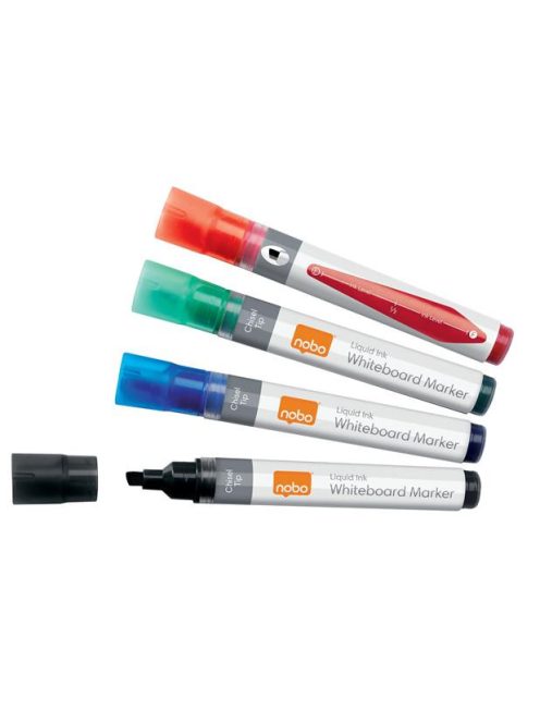 Táblamarker, vágott hegyű, 4 mm, NOBO, 4 különböző szín (VN5386)