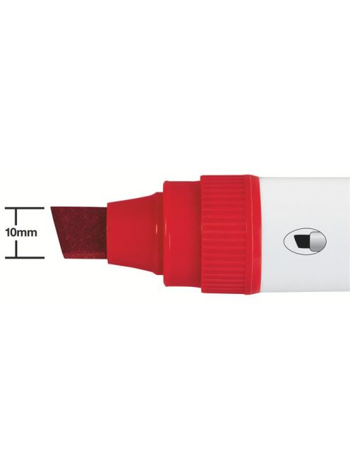 Táblamarker, vágott hegyű, 10 mm, NOBO "Glide", piros (VN5390)