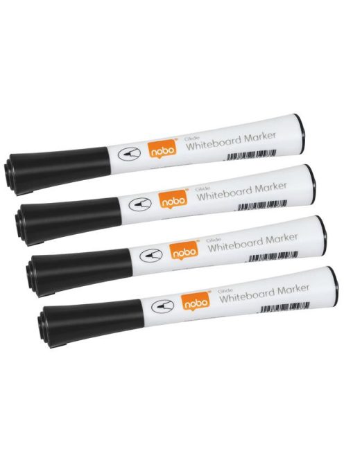 Táblamarker, kúpos hegyű, 1 mm, NOBO "Glide", fekete (VN5392)