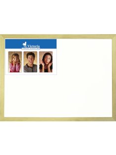   Fehértábla, nem mágneses,  40x60 cm, fa keret, VICTORIA (VVI2) (VVI2)