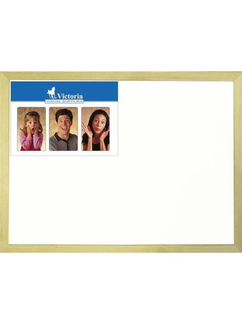 Fehértábla, mágneses, 60x90 cm, fa keret, VICTORIA (VVI6) (VVI6)